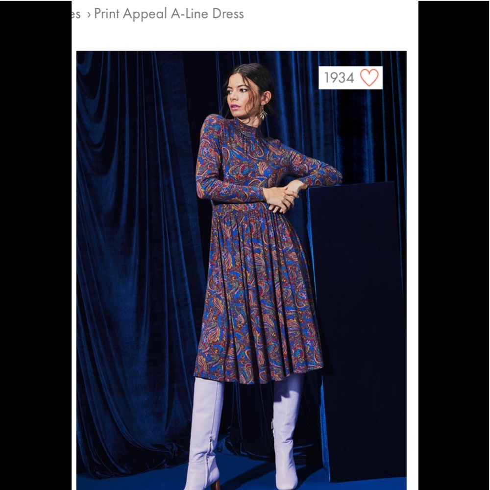 ModCloth Print Appeal a-line dress w/ 60s vibes!